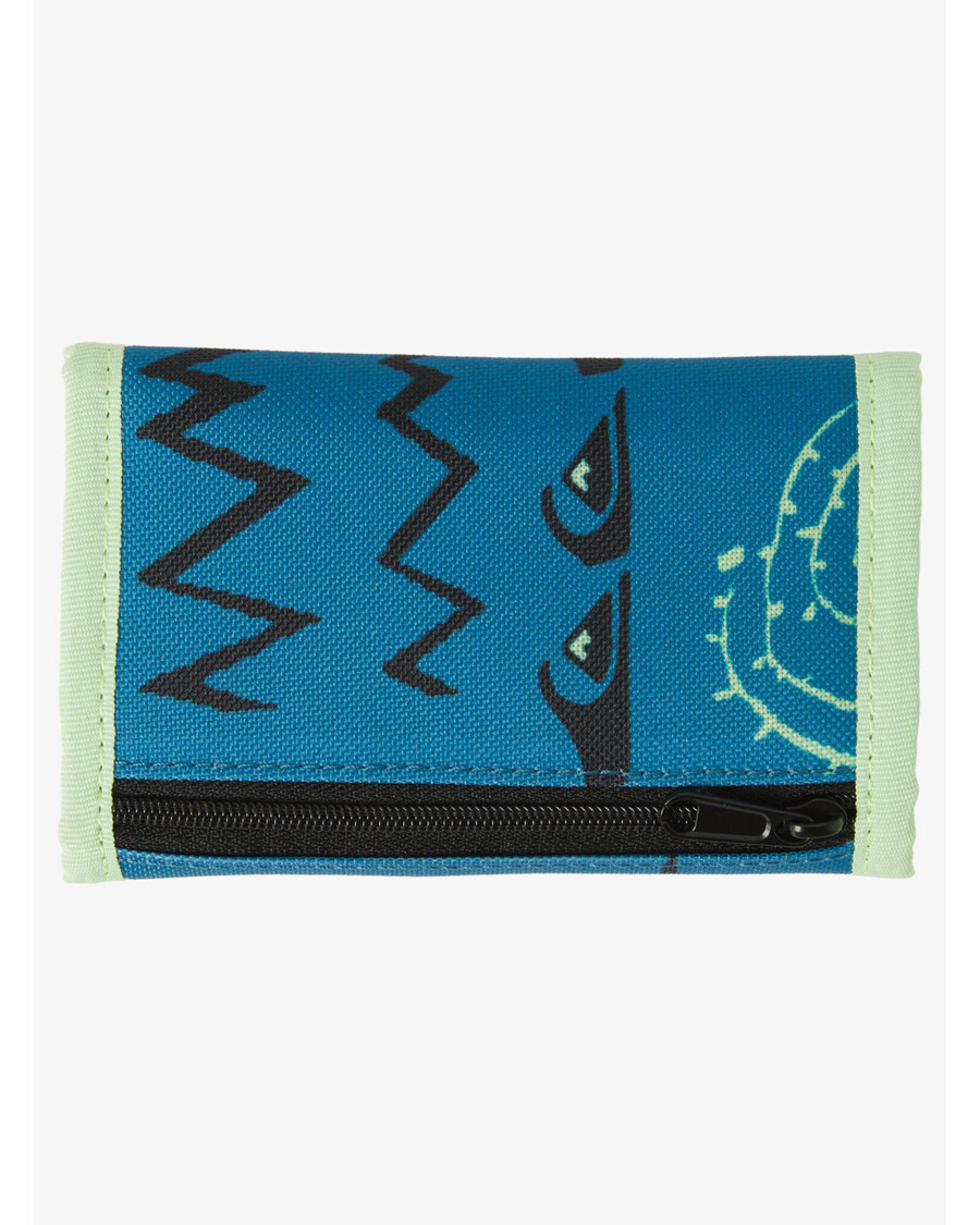 Quik Silver Joka Päivä Painettu Kolminkertainen Lompakko - Egeansininen