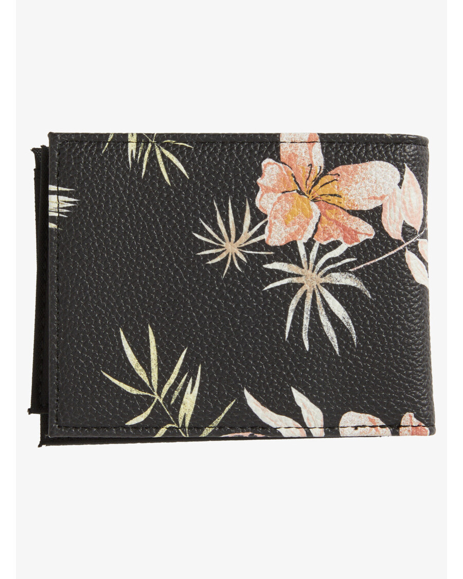 Carteira Tri-fold Quik Silver Frescura - Preto Floral Tropical Ss