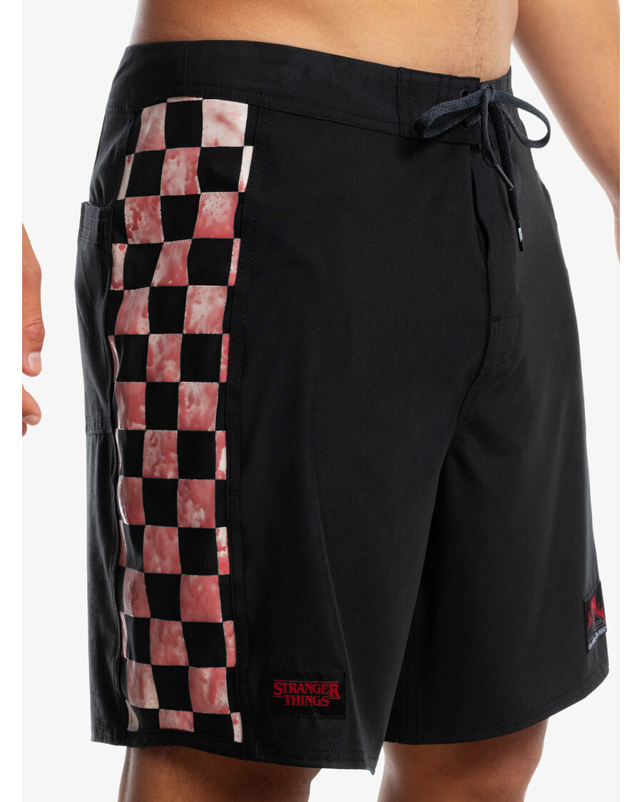 Quiksilver Quiksilver X Stranger Things Bermuda De Banho Hellfire Arch - Preto