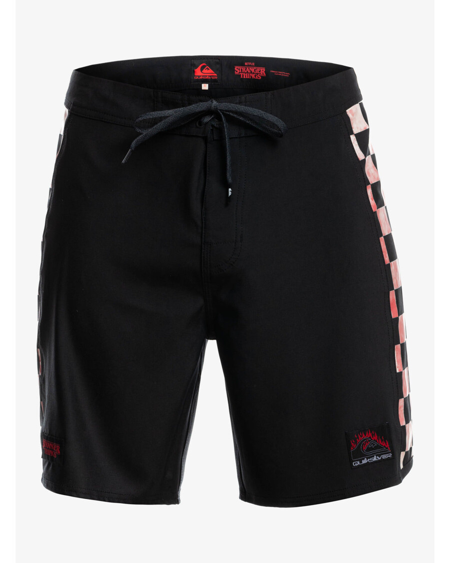 Quiksilver Quiksilver X Stranger Things Bermuda De Banho Hellfire Arch - Preto