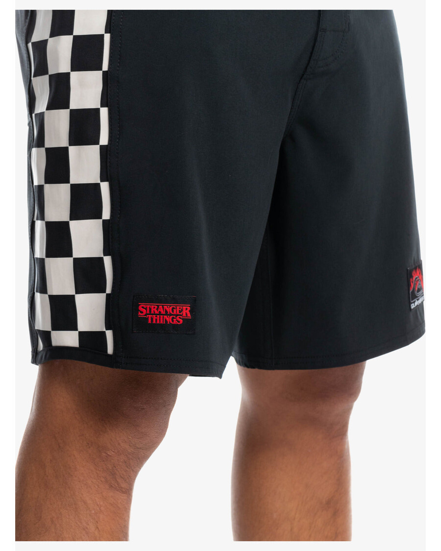 Quiksilver Quiksilver X Stranger Things Bermuda De Banho Hellfire Arch - Preto