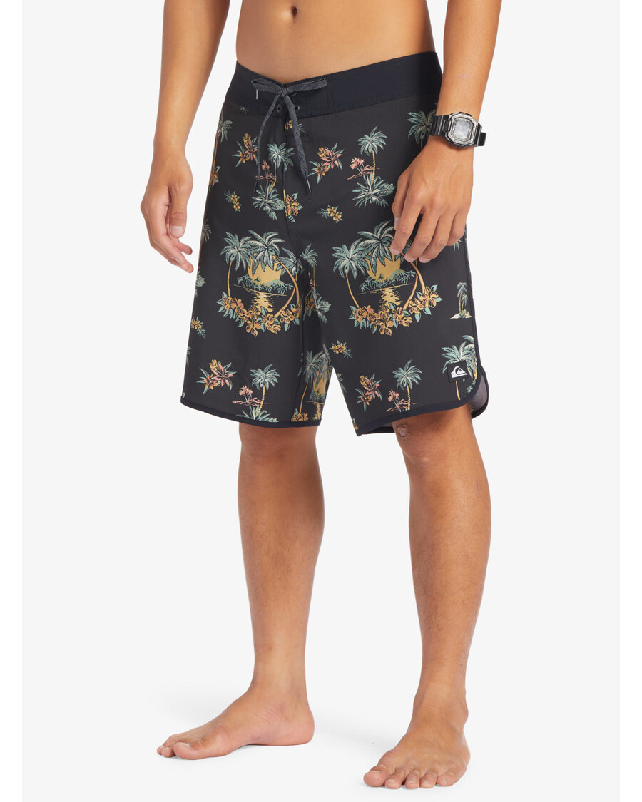 Quik Silver Surfsilk Scallop 19" Boardshorts - Black Palm Spritz