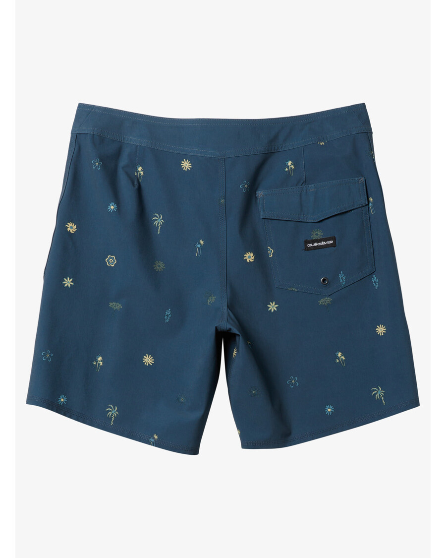 Quiksilver Surfsilk 69 18" Deskové šortky - Půlnoční Námořní Vlny Veder