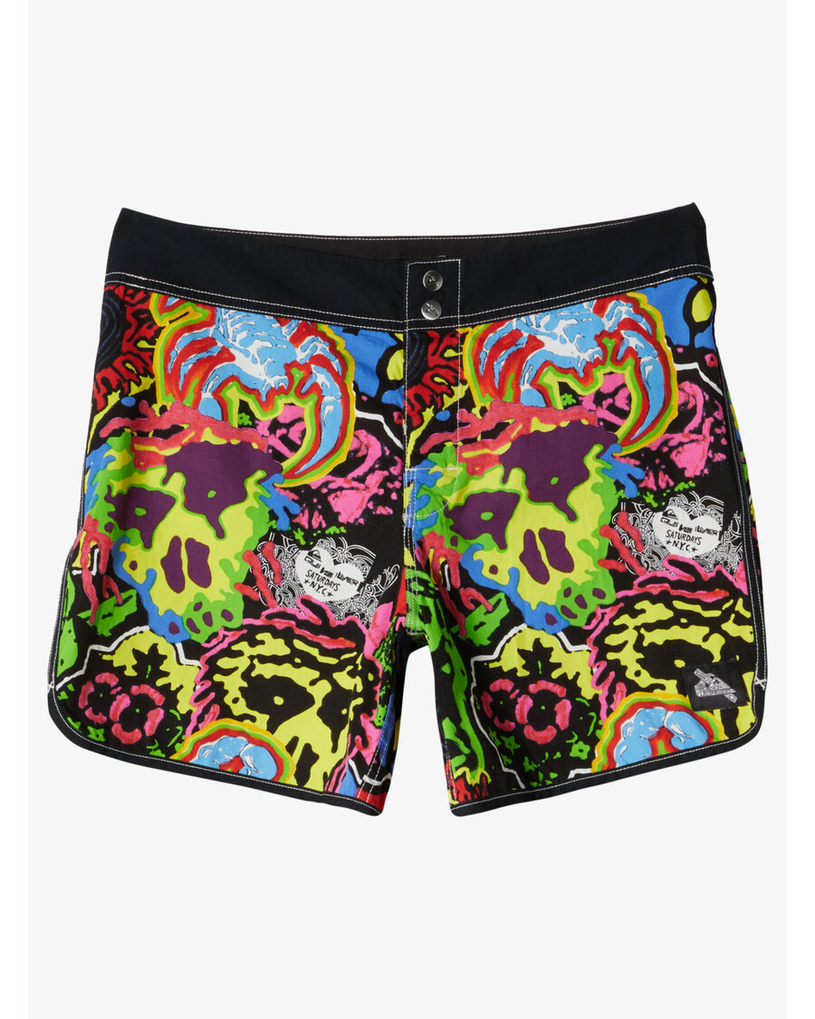 Quiksilver SNYC Original Scallop 16" Boardshorts – Schwarz