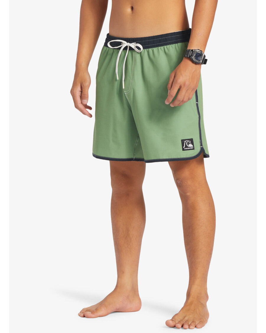 クイックシルバー オリジナル スカラップ 17 インチ スイムトランクス - ディル