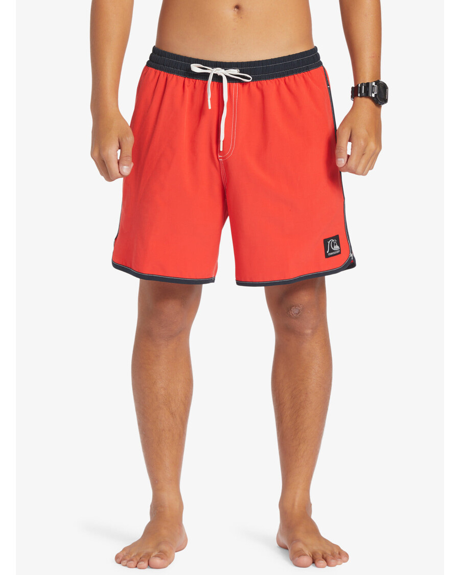 Quiksilver Original Scallop 17" Plavky - Vysoce Rizikové červené