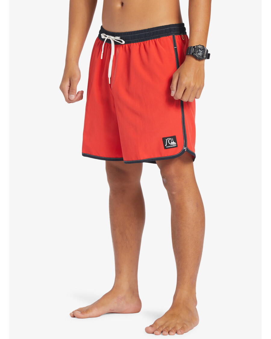 Quiksilver Original Scallop 17" Plavky - Vysoce Rizikové červené