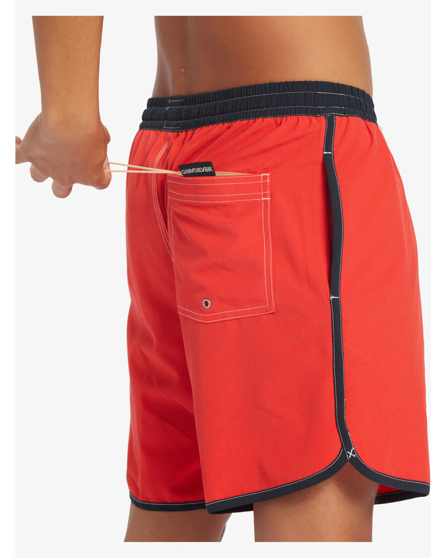 Quiksilver Original Scallop 17" Plavky - Vysoce Rizikové červené