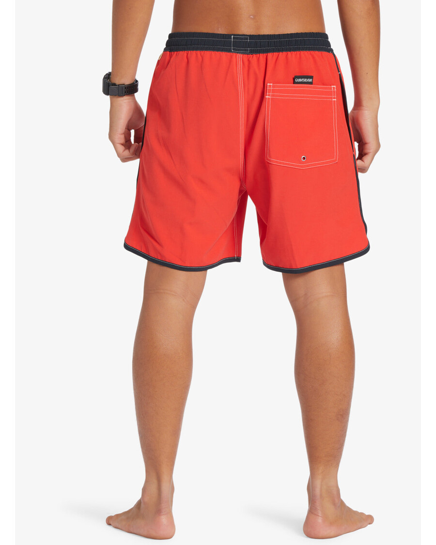 Quiksilver Original Scallop 17" Plavky - Vysoce Rizikové červené