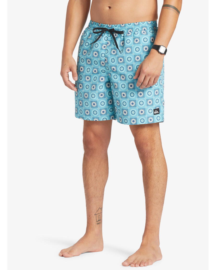 Celana Renang Quicksilver Red-mix 17" - Pirus Pastel