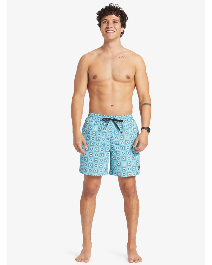 Celana Renang Quicksilver Red-mix 17" - Pirus Pastel