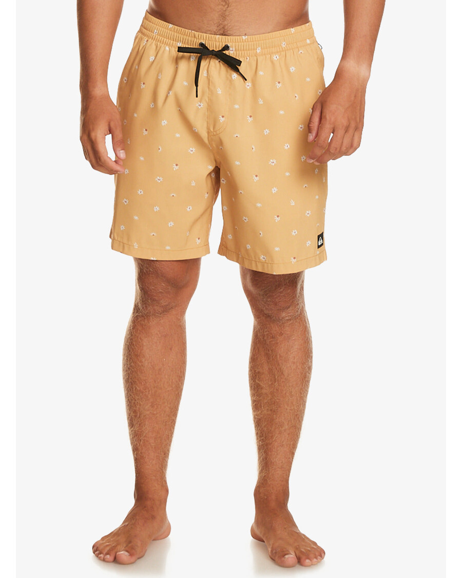 クイックシルバー レッドミックス 17 インチ スイムトランクス - マスタード