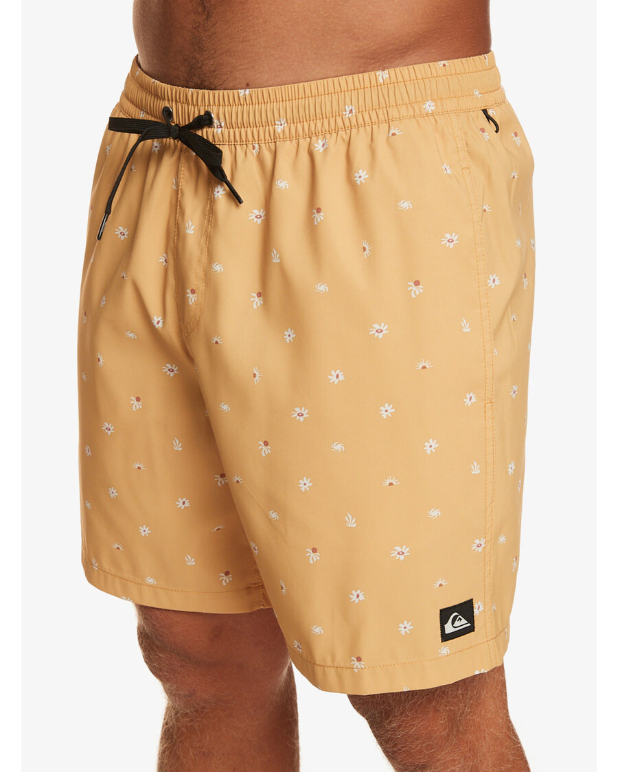 クイックシルバー レッドミックス 17 インチ スイムトランクス - マスタード