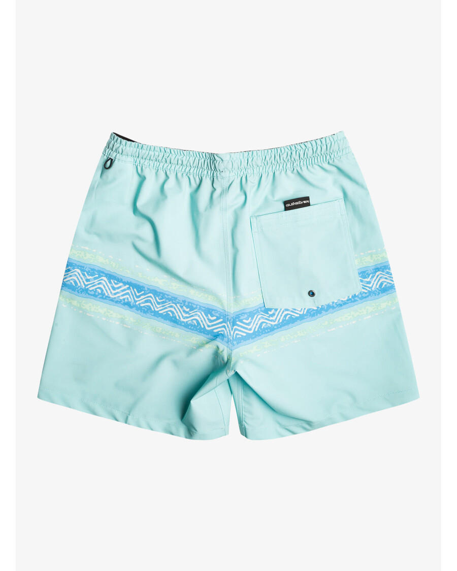 Quik Silver Surfsilk Mesa Stripe 17" Swim Trunks - Pastel Turquoise