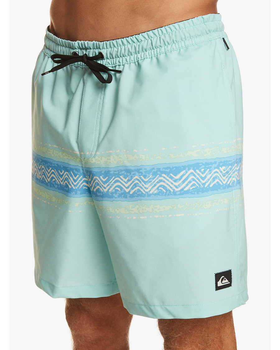 Quik Silver Surfsilk Mesa Stripe 17" Swim Trunks - Pastel Turquoise