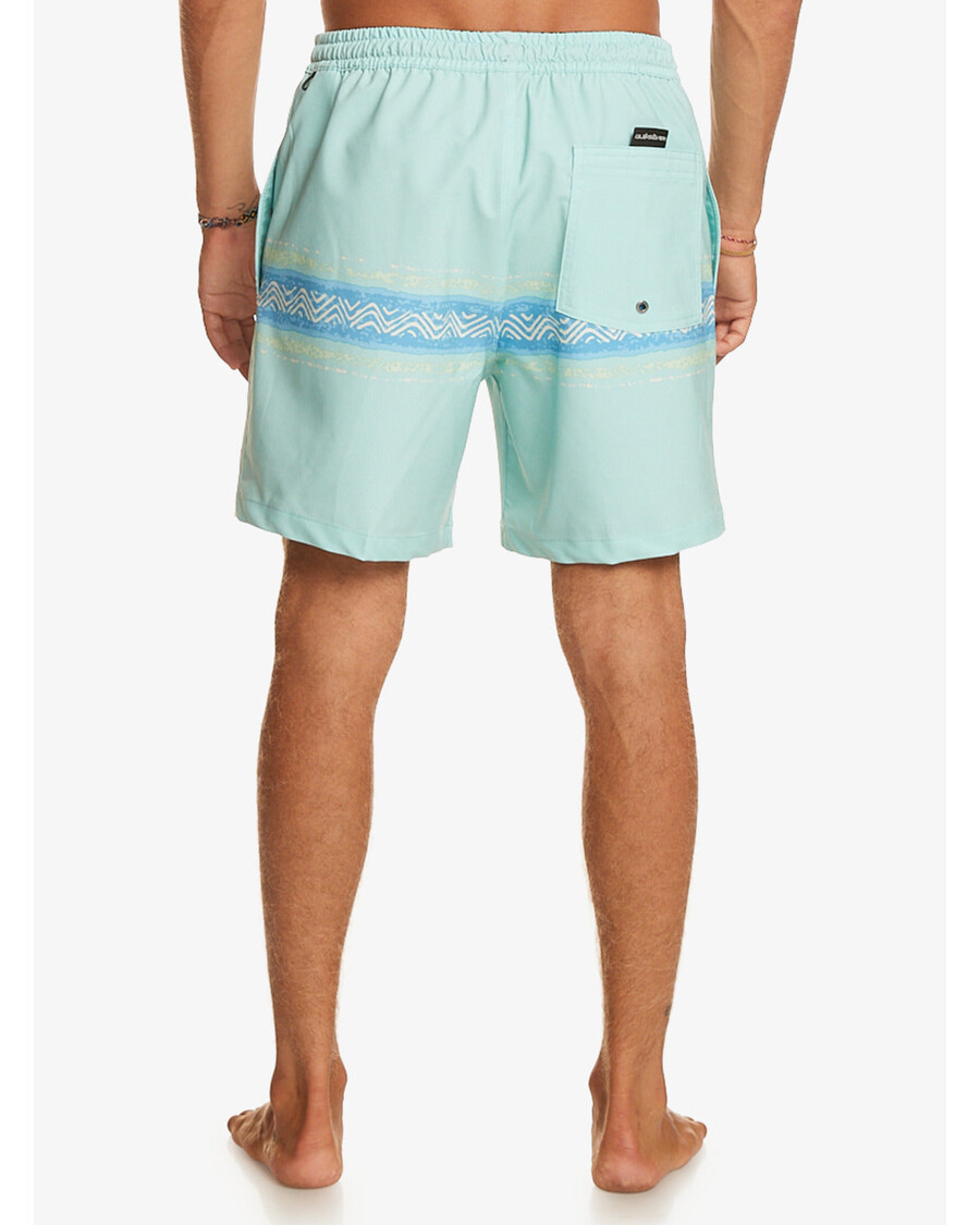 Quik Silver Surfsilk Mesa Stripe 17" Swim Trunks - Pastel Turquoise