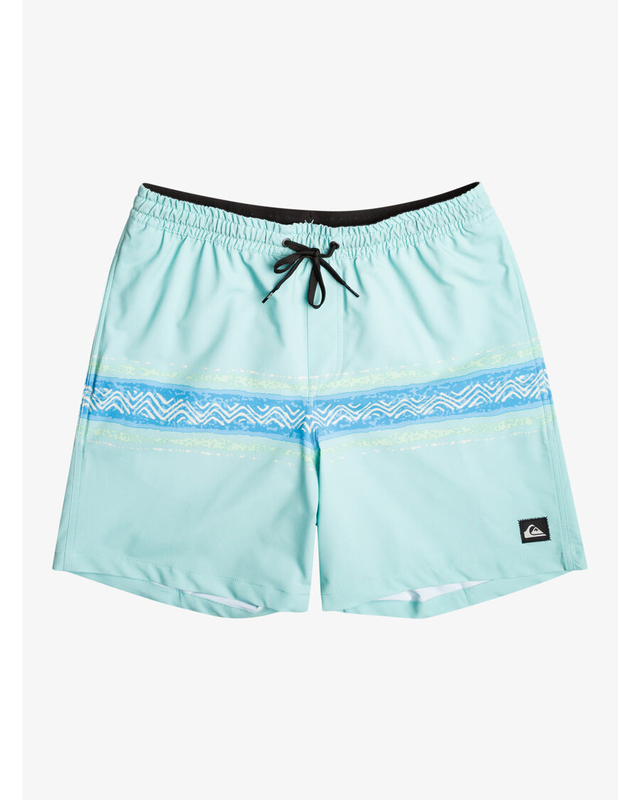 Quiksilver Surfsilk Mesa Stripe 17" Badehose – Pastelltürkis