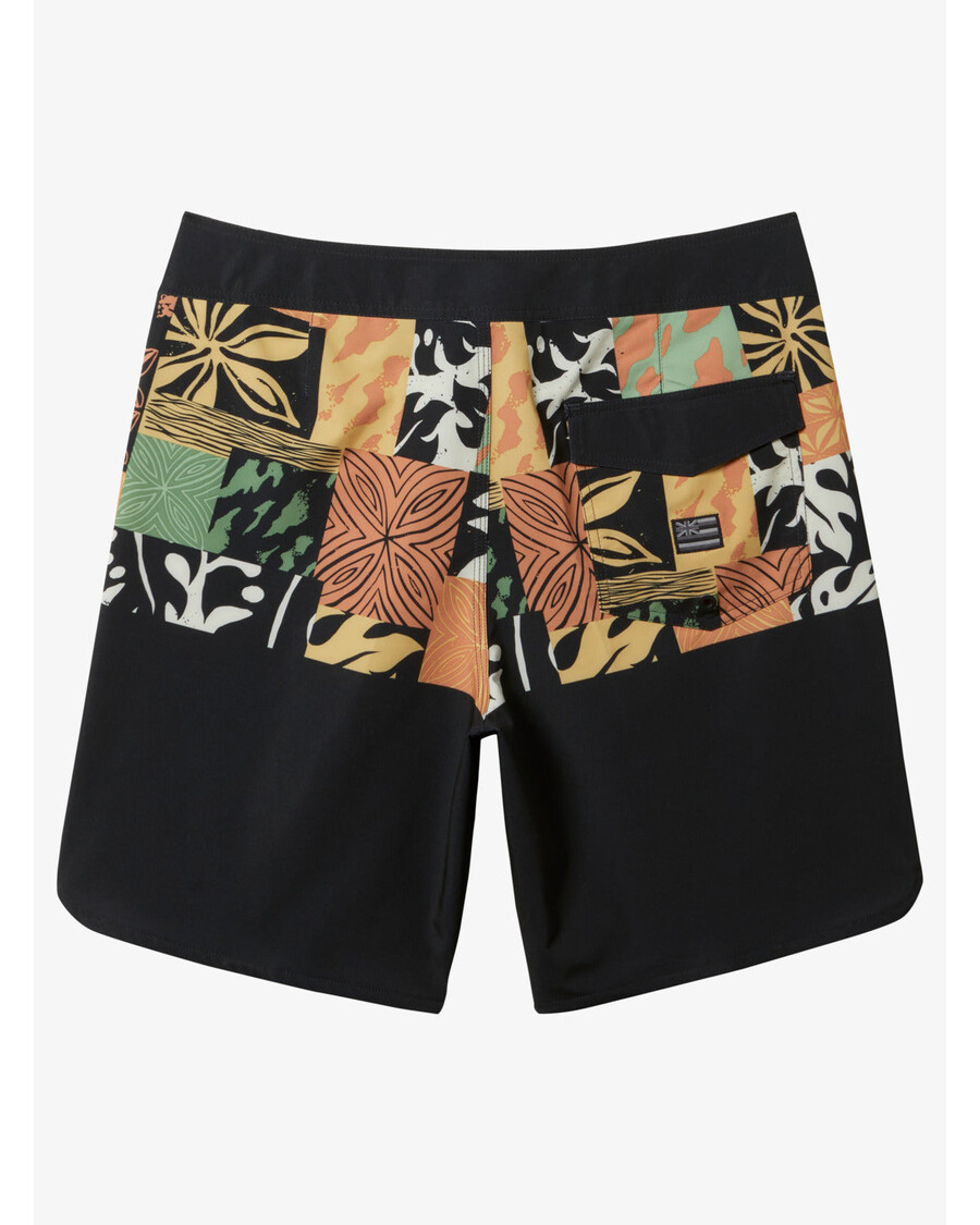 куиксилвер сурфсилк хаваии блоцк 19" боардсхортс - црне