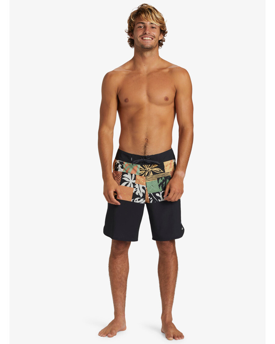 куиксилвер сурфсилк хаваии блоцк 19" боардсхортс - црне