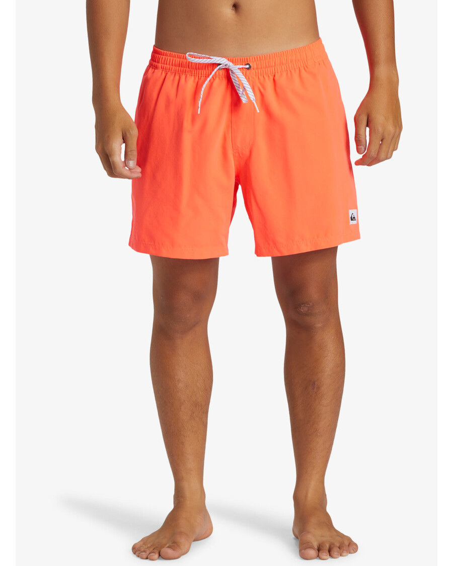 Quik Silver Everyday Solid 15" Swim Trunks - Fiery Coral