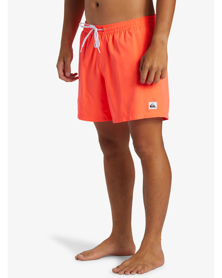 Quik Silver Everyday Solid 15" Swim Trunks - Fiery Coral