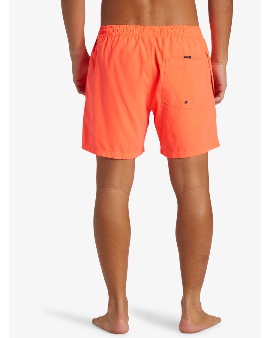 Quik Silver Everyday Solid 15" Swim Trunks - Fiery Coral