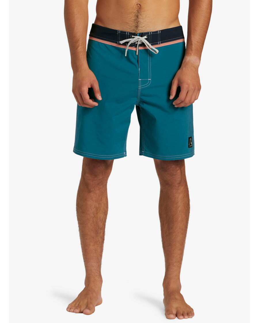 Quik Silver Original Straight Leg Solid 18" Boardshorts - Colonial Blue
