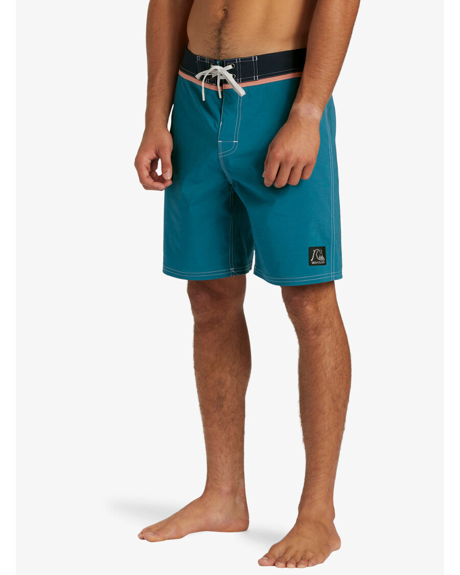 Quik Silver Original Straight Leg Solid 18" Boardshorts - Colonial Blue