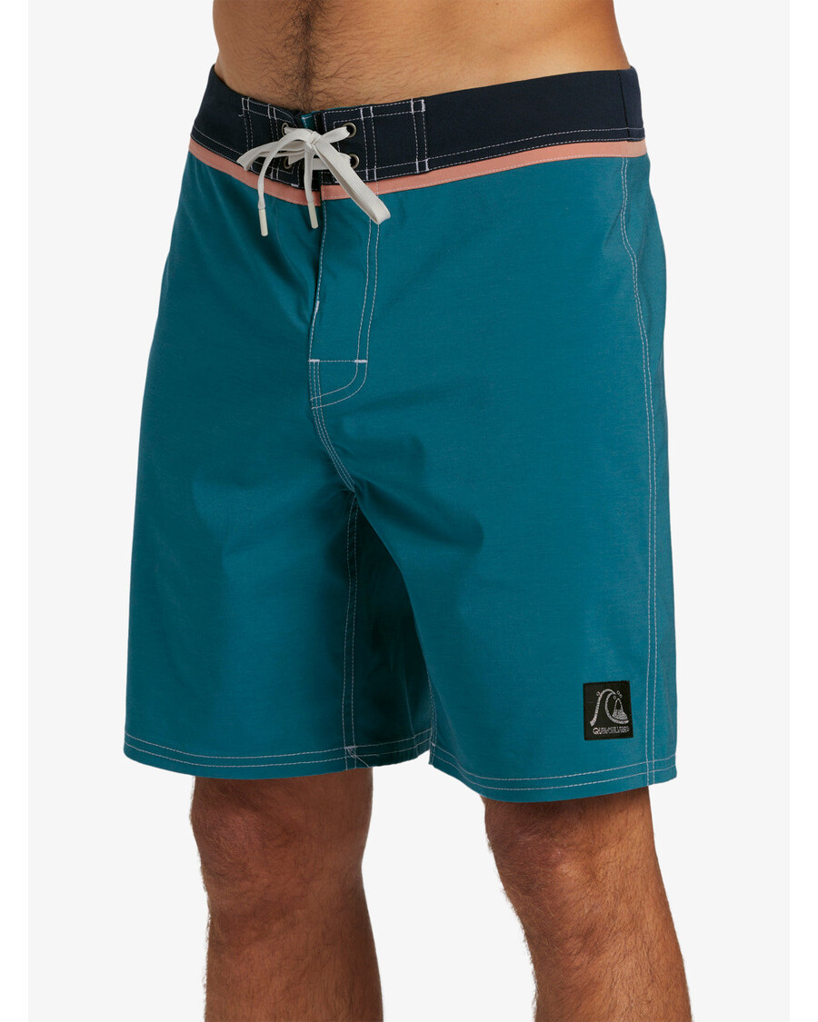 Quik Silver Original Straight Leg Solid 18" Boardshorts - Colonial Blue
