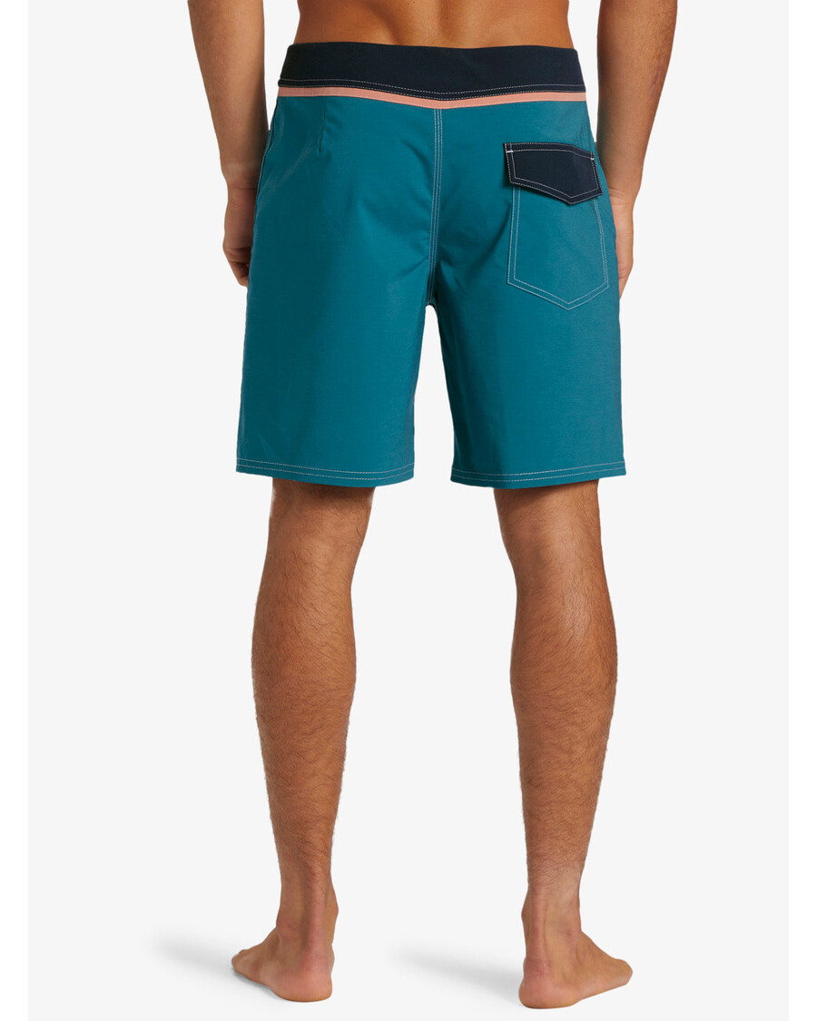Quik Silver Original Straight Leg Solid 18" Boardshorts - Colonial Blue
