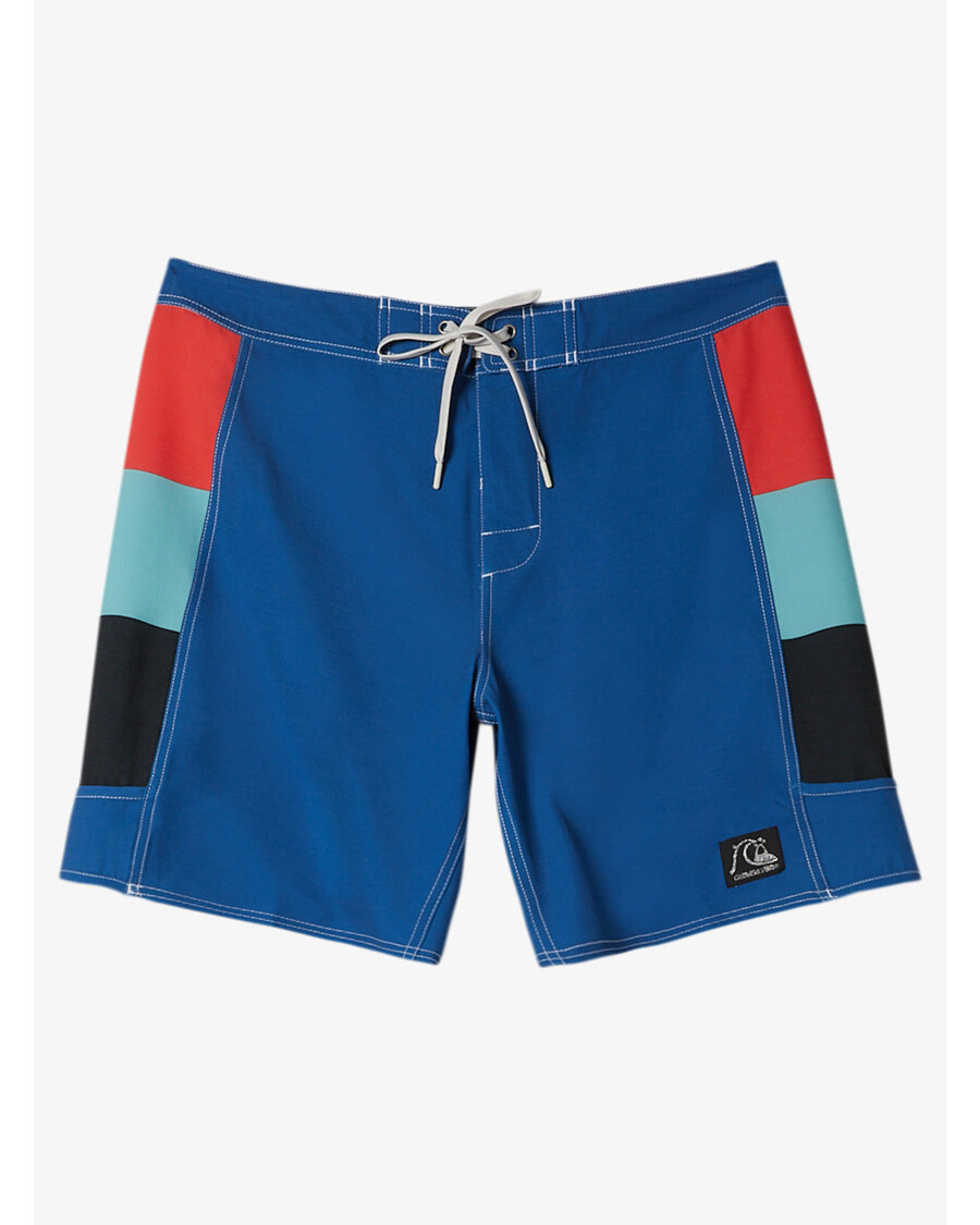 Boardshort 18" με αυθεντικό τόξο Quiksilver - μπλε του Μονακό
