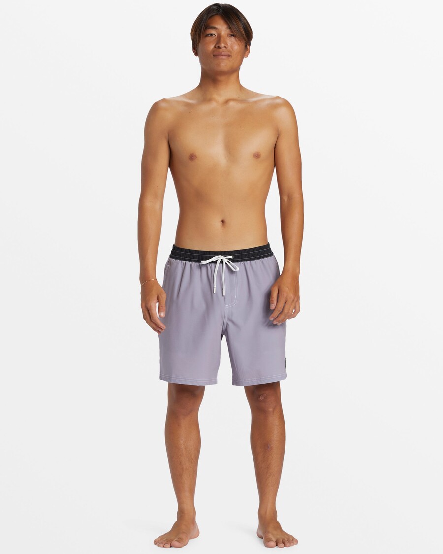 Quik Silver Original Straight 17" Swim Trunks - Minimal Gray