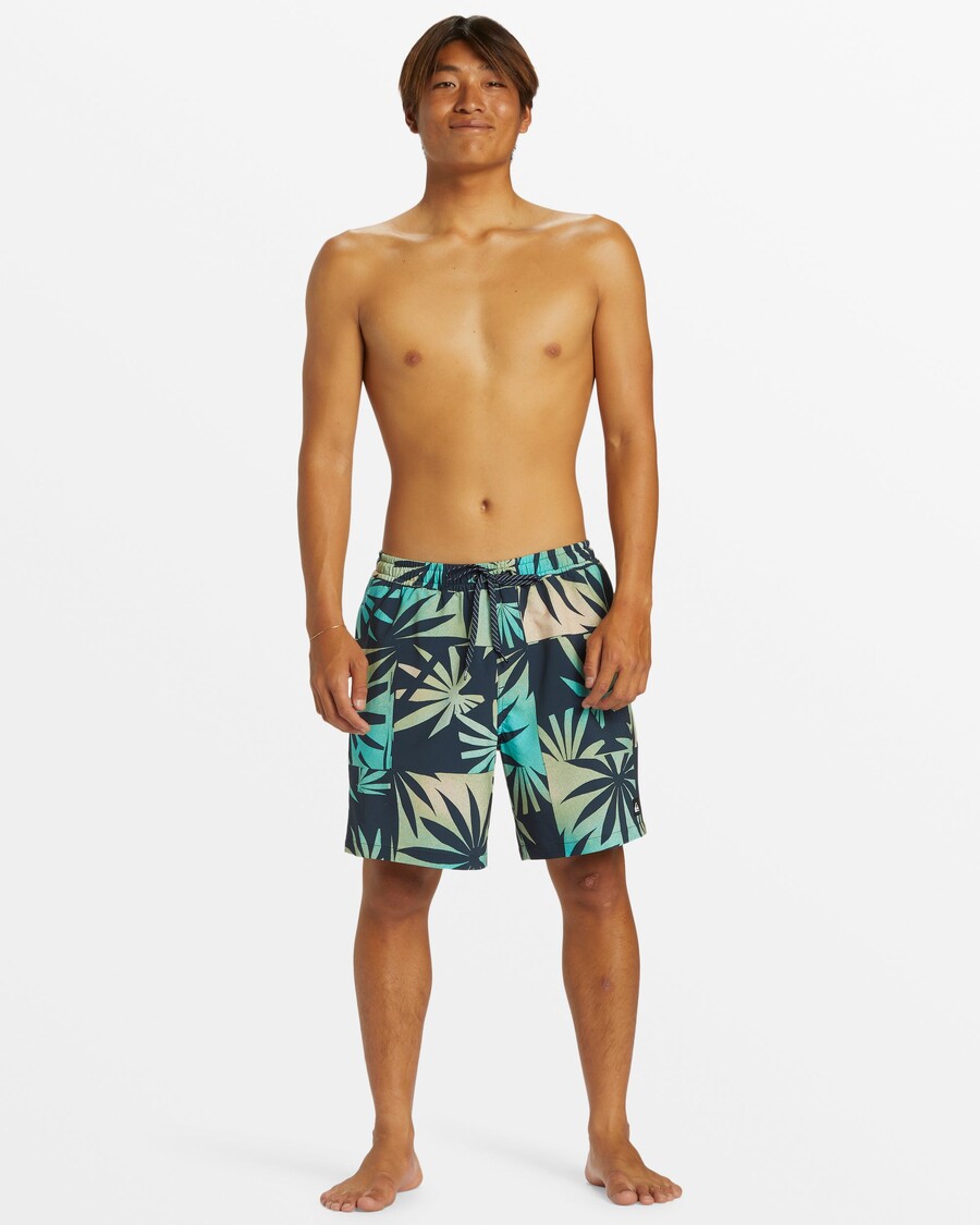 クイックシルバー サーフシルク ミックス 17 インチ スイムトランクス - ダークネイビー