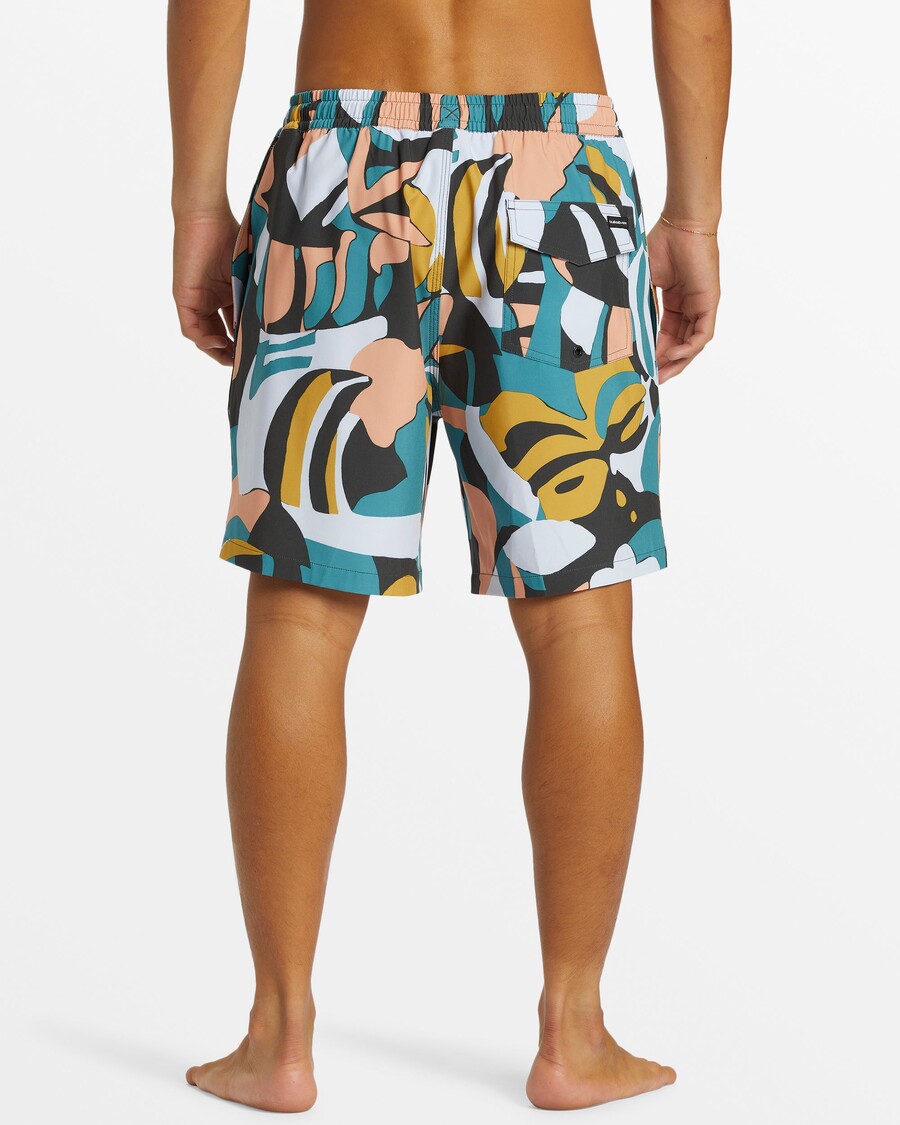 سروال سباحة Quiksilver Surfsilk Mix مقاس 17 بوصة - أسود