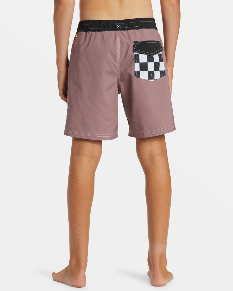 Quiksilver Boys 8-16 Originální Rovné Nohavice 15" Plavky - Grape Shake