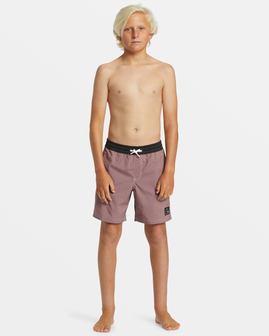 Quiksilver Boys 8-16 Originální Rovné Nohavice 15" Plavky - Grape Shake