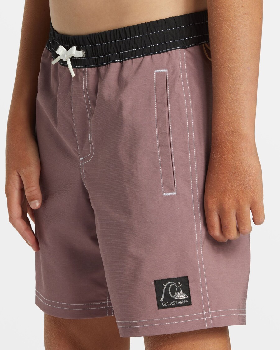Quiksilver Boys 8-16 Originální Rovné Nohavice 15" Plavky - Grape Shake