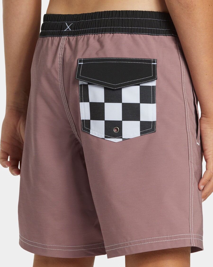 Quiksilver Boys 8-16 Originální Rovné Nohavice 15" Plavky - Grape Shake