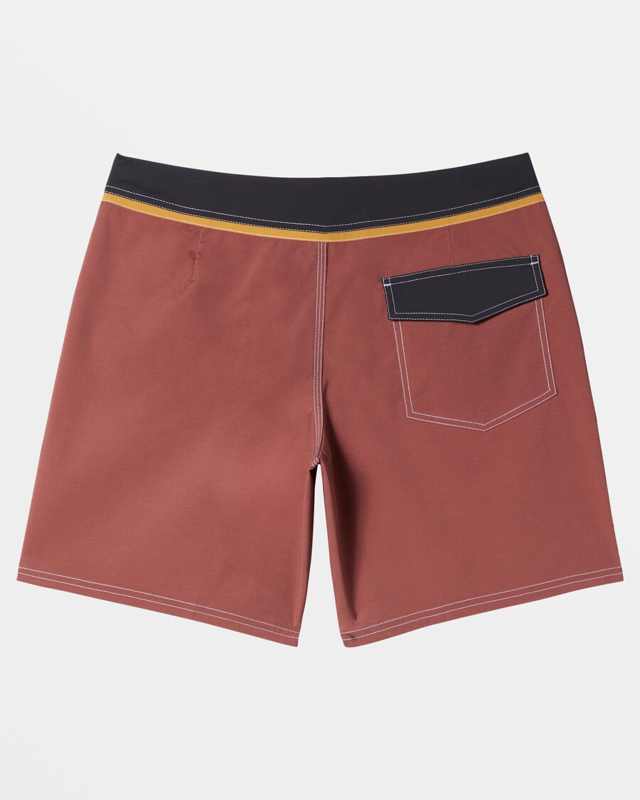Quik Silver Original Straight Leg Solid 18" Boardshorts - Henna
