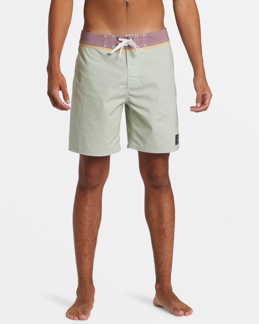 Quiksilver γνήσιο ίσιο πόδι μασίφ 18" Boardshort - φασκόμηλο της ερήμου