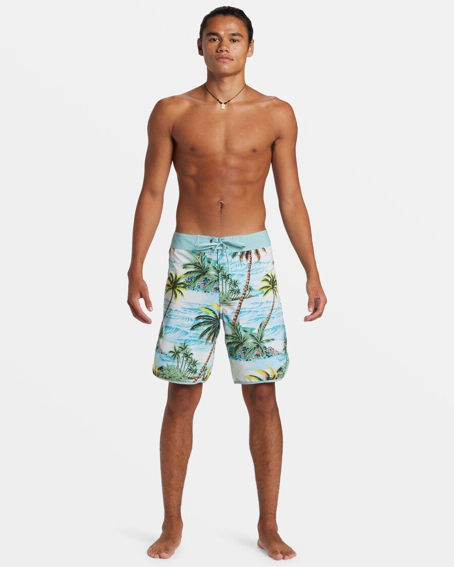 куиксилвер хигхлине сцаллоп 19" боардсхортс - акуифер