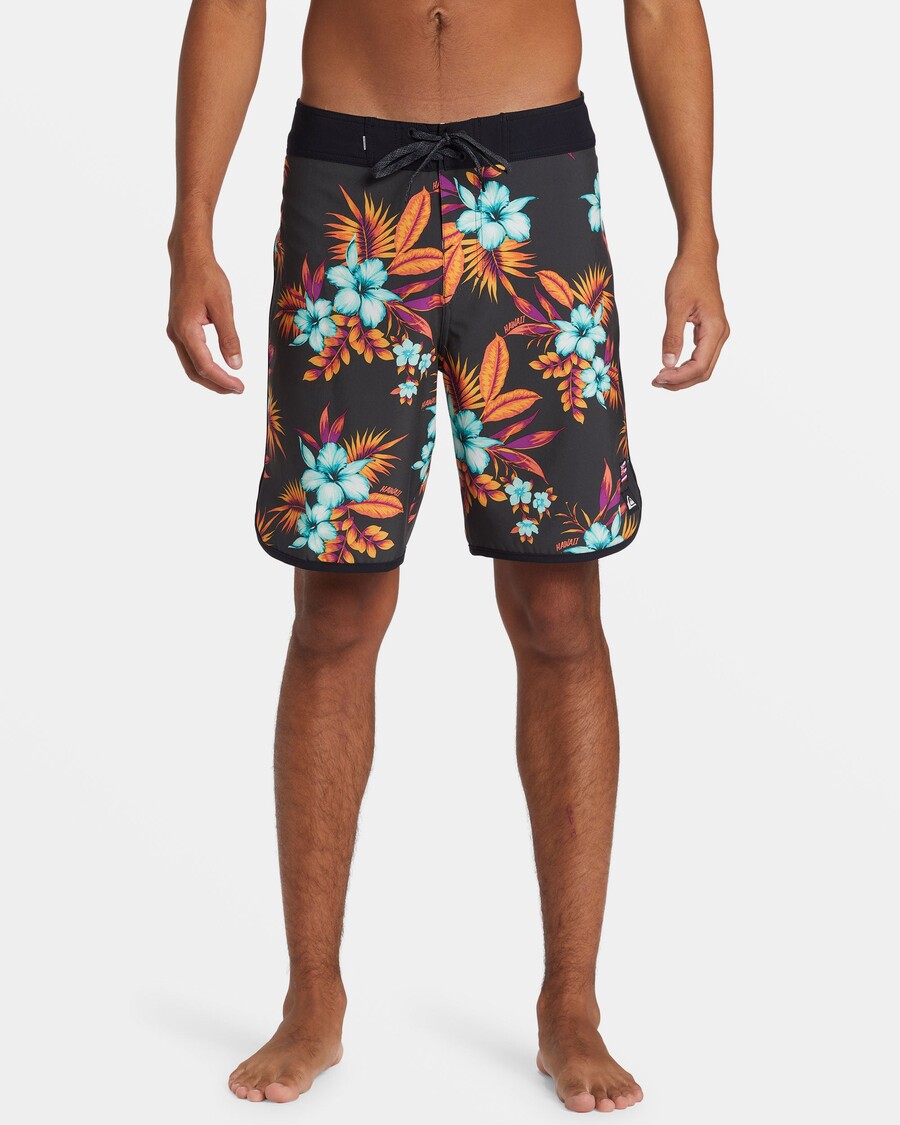 Boardshort 19" Quiksilver Surfsilk Hawaii Shoreline - άσφαλτος
