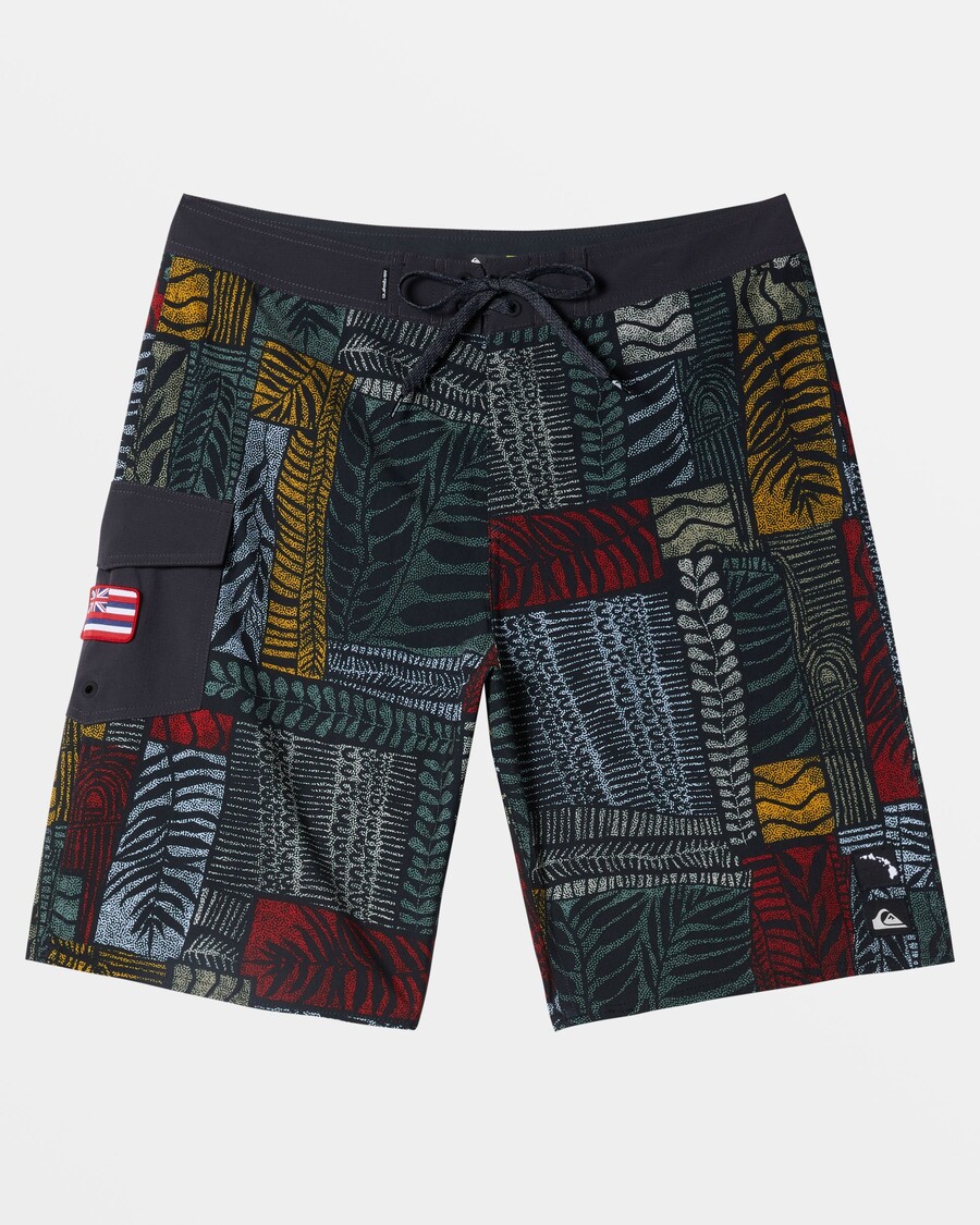 Σορτ σορτς Quiksilver Surfsilk Hawaii Tropics 21" - άσφαλτος