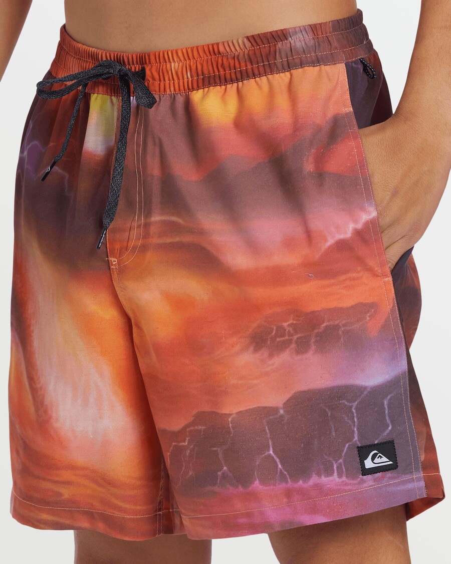 クイックシルバー サーフシルク ミックス 17 インチ スイムトランクス - ヘナ