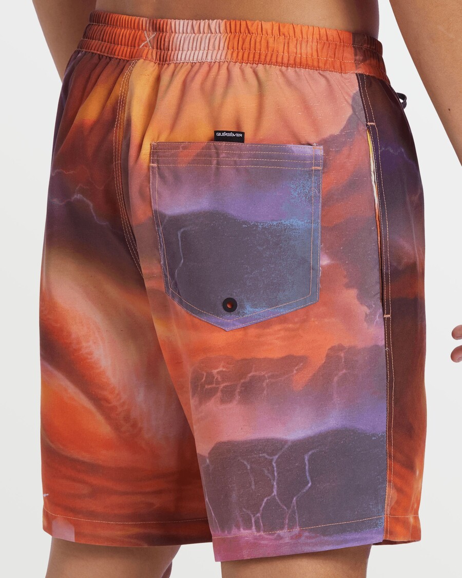 クイックシルバー サーフシルク ミックス 17 インチ スイムトランクス - ヘナ