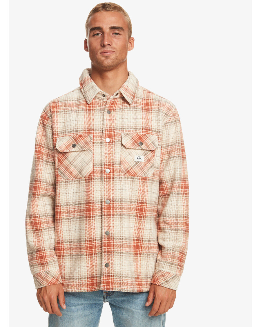 Quik Silver Epic Surf Days Fleece Overshirt - Birch Surf Days Plaid