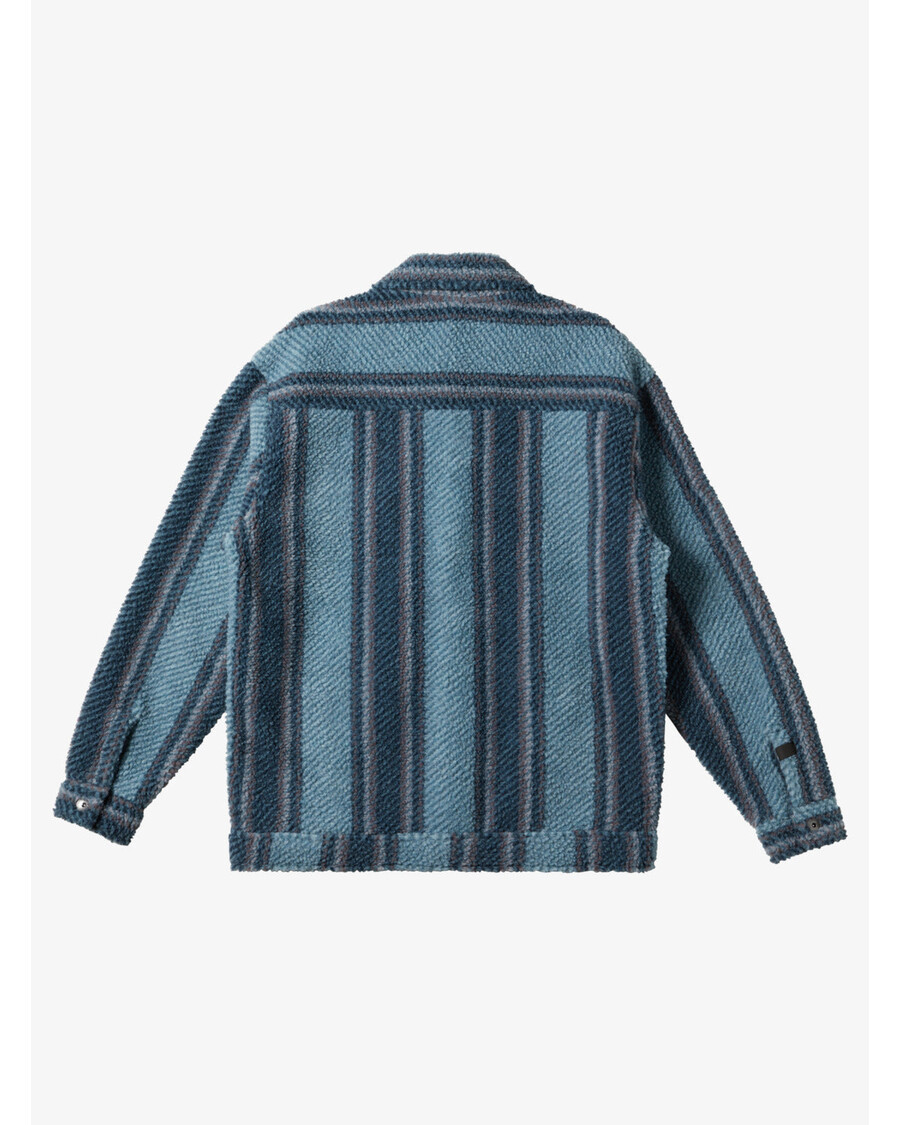 Quik Silver Sherpa Fleece Overshirt - Aegean Blue Sherpa Shirt
