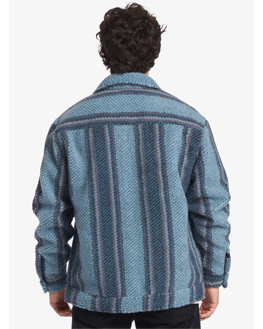 Quik Silver Sherpa Fleece Overshirt - Aegean Blue Sherpa Shirt