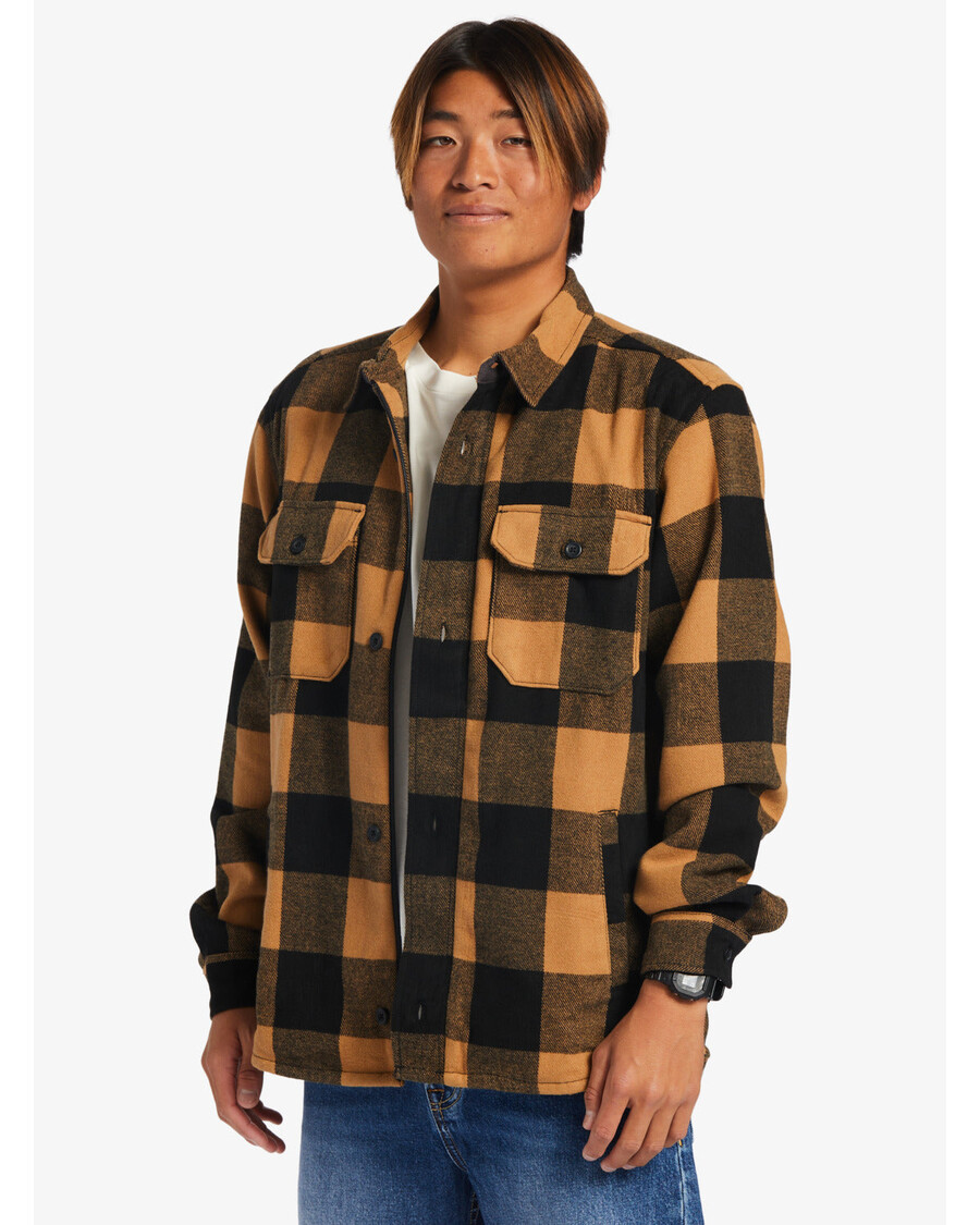 Quiksilver Pickston Bunda - Kostená Hnedá Pickston