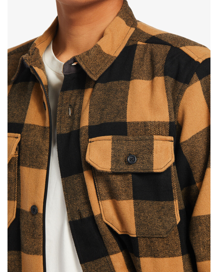 Quiksilver Pickston Bunda - Kostená Hnedá Pickston